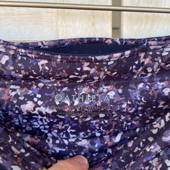 Athleta Rainier Printed Mesh Tight Size XS - Picture 5 of 12
